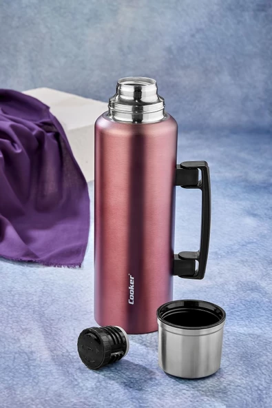 Cooker 1.5 LT KULPLU PASLANMAZ ÇELİK TERMOS - 4