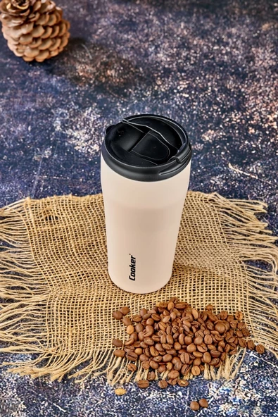 Cooker 0,40 Ml Çift Kat Paslanmaz Çelik Termos ( Çay Kahve Piknik Kamp Outdoor Ofis Otel Kafe Okul ) - 2