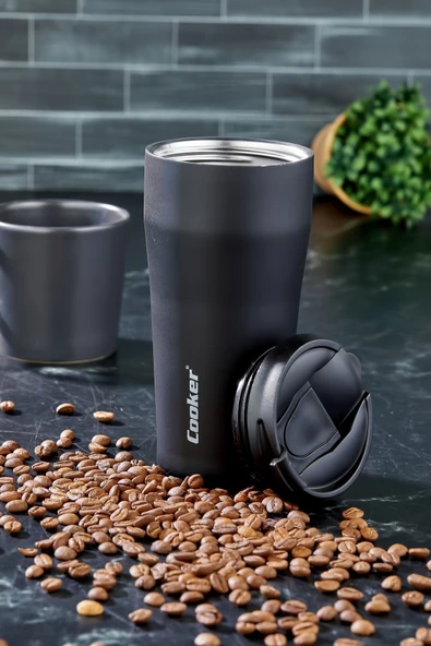 Cooker 0,40 Ml Çift Kat Paslanmaz Çelik Termos ( Çay Kahve Piknik Kamp Outdoor Ofis Otel Kafe Okul ) - 2