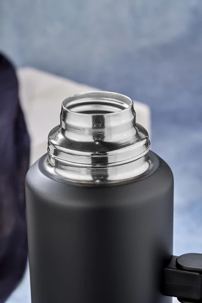 Cooker 1.5 LT KULPLU PASLANMAZ ÇELİK TERMOS-SİYAH - 6