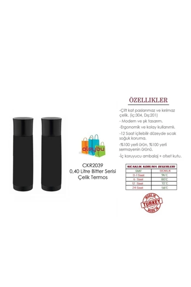 Cooker Çelik Termos Bitter 0.4 Lt - 2