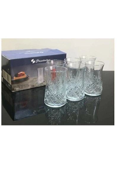 Paşabahçe 12'Li Timeless Çay Bardağı Kristal Kesme Bardak Sadece Bardak - 3
