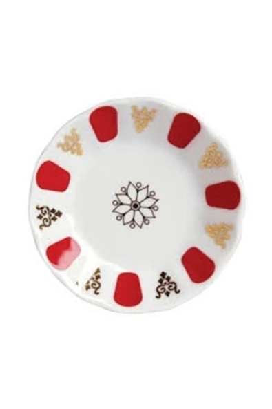 Porland Por 127912 Acem Porselen Kırmızı Çay Tabağı 12 Li - 2