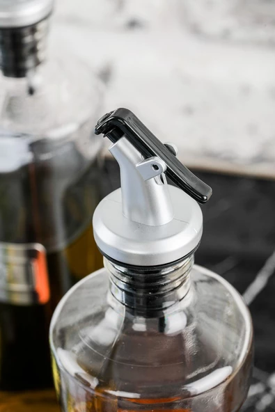 Cooker Shop Lüx Kapaklı Cam Şişe Yağlık & Sirkelik & Sosluk 500 ml2’li - 3