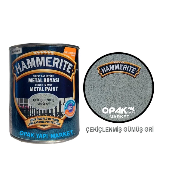 Marshall Hammerite Çekiçlenmiş Gümüş Gri 0,75lt (1 Kg) ürün görseli 1