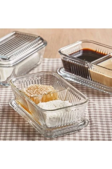 Paşabahçe Bölmeli Saklama Kabı, Reçellik, Ballık, Kahvaltılık 3 Adet - 5