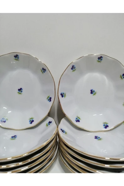 Porland PORSELEN 12'Lİ HERCAİ ÇAY TABAK 11 CM - 2