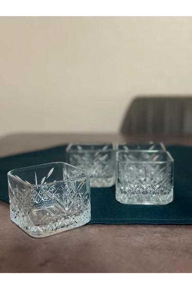Paşabahçe 12 Parça Kare Timeless Çerezlik ve Kulplu Cam Fincan Çay ve Bardak Seti - 3
