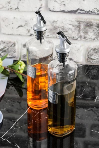 Cooker Shop Lüx Kapaklı Cam Şişe Yağlık & Sirkelik & Sosluk 500 ml2’li - 4