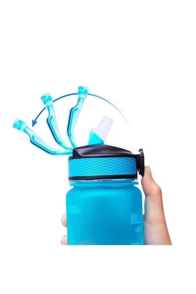 ERGENÇLER H2O Fit Gökkuşağı Pipetli Matara 1 Lt - 6