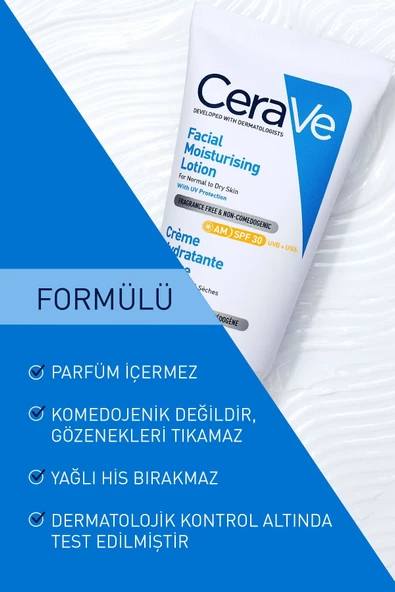 Cerave Nemlendirici Yüz Kremi SPF30 52 ml - Resim 3