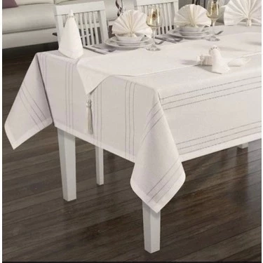NİVEMESHOME EKRU 160*220 COLBER MASA ÖRTÜSÜ - 2