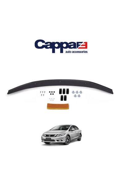 Cappafe Honda Civic 9 Ön Kaput Koruma Rüzgarlık 4mm (abs) 2012-16 - Resim 2