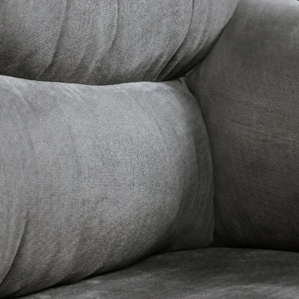 Roza Gri Kumaş İkili Kanepe - Resim 2