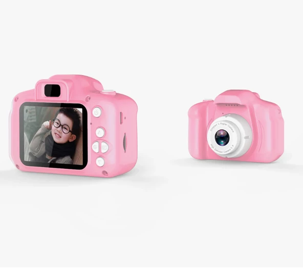 Mini Fotoğraf Makinesi Çocuk İçin Eğitici Video Kamera 1080p Hd Ekran Digital Usb Şarjlı Lens Camera