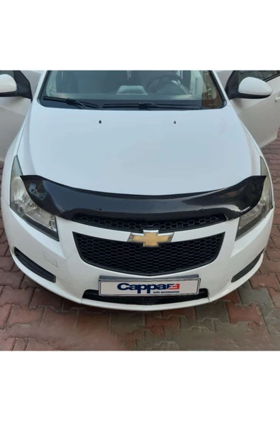 Cappafe Chevrolet Cruze Ön Kaput Koruyucu Rüzgarlığı 4mm Akrilik (abs) Piano Black 2008-2016 - Resim 4