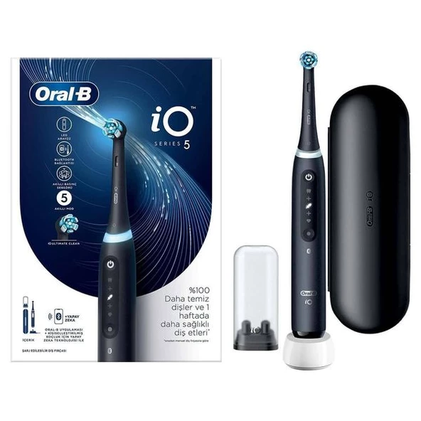 Oral-B iO 5 Siyah Şarjlı Diş Fırçası - 2