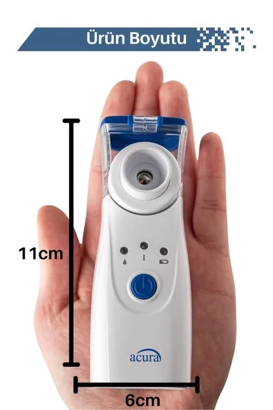 AC-4030 Şarjlı Mesh Nebulizatör Maske ve Ağızlık Hediyeli - Resim 3