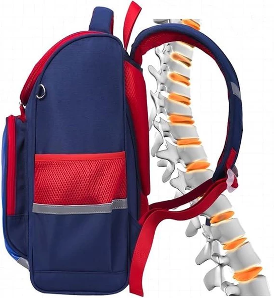 Hello Dragon Okul Çantası Omurga Koruyucu Mavi - Resim 9