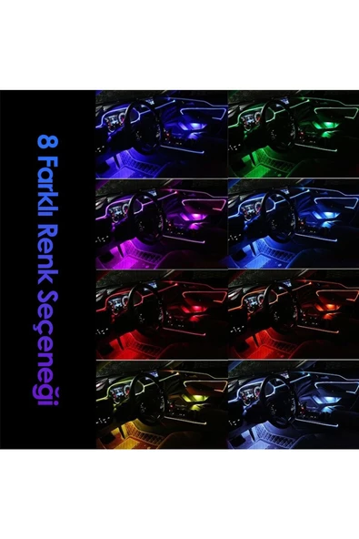 FRT Ottoman Ayak Altı Led 12 Ledli Lamba Sese Duyarlı Led Müziğe Duyarlı Led - 2
