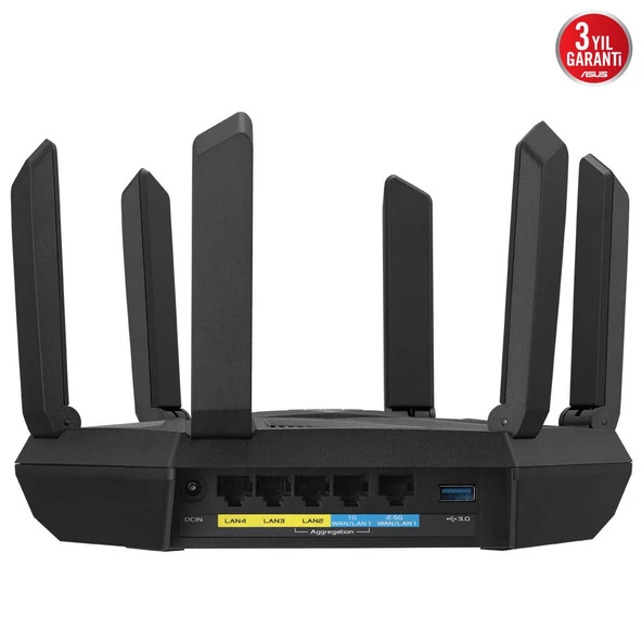 ASUS RT-AXE7800 WIFI-6E ÜÇ BAND 4G VPN GAMING ROUTER - Resim 2