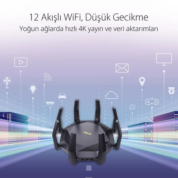 ASUS RT-AX89X AX6000 Dual Band Router - Resim 8