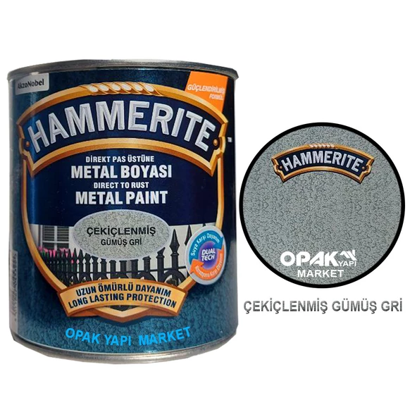 Marshall Hammerite Çekiçlenmiş Gümüş Gri 2,5lt (3,5 Kg) - 1
