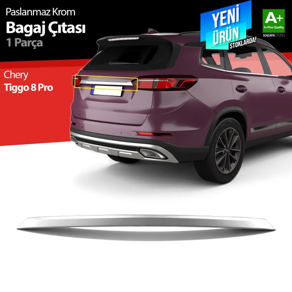 TİGGO 8 PRO KROM BAGAJ ÇİTASI 2022 2023 2024 ürün görseli 1