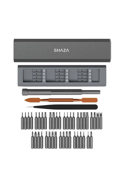 44 Parça Mıknatıslı Alüminyum Kasa Hassas Tornavida Seti - 5