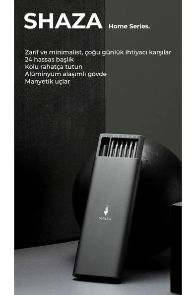 24 Parça Hassas Tornavida Seti -mıknatıslı & Alüminyum Kaplama - 3