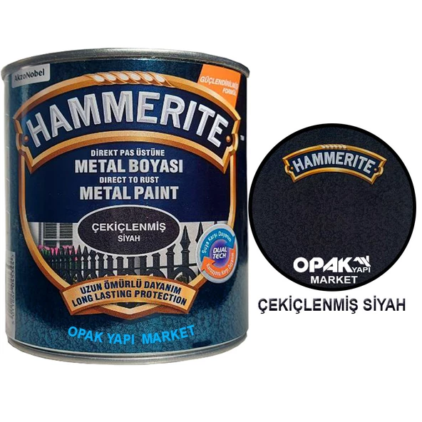 Marshall Hammerite Çekiçlenmiş Metal Boyası Siyah 2.5 Lt (3,5 Kg)