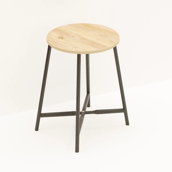 Eportatif Tabure Sandalye Mutfak Sandalyesi Çam 1477 - 3