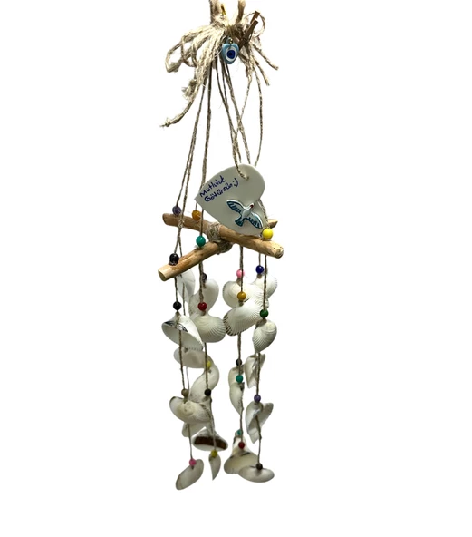 GÜL-CE Dekoratif Lodos Dalı Deniz Kabuklu Rüzgar Çanı - 3