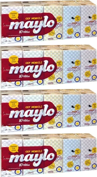 Maylo Cep Kağıt Mendil 40 Lı Set (4PK*10)