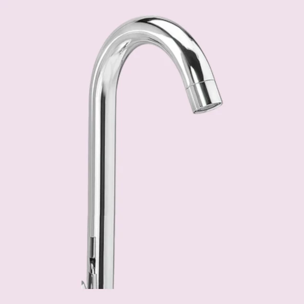 Lavabo Mutfak Musluk Batarya Kuğu Metal Lüks Uzun Evye Borusu Krom Su 360° Dönen Kaliteli Dayanıklı - 4