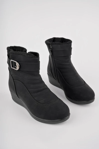 Muggo MELİNDA Garantili Fermuarlı Soğuk Geçirmez Kaydırmaz Hafif Taban Kadın Bot (36-42 Numara) - Resim 6