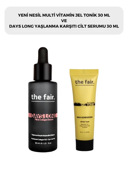 the fair. Multi Vitamin Jel Tonik 30 ml ve Yaşlanma Karşıtı Cilt Serumu 30 ml