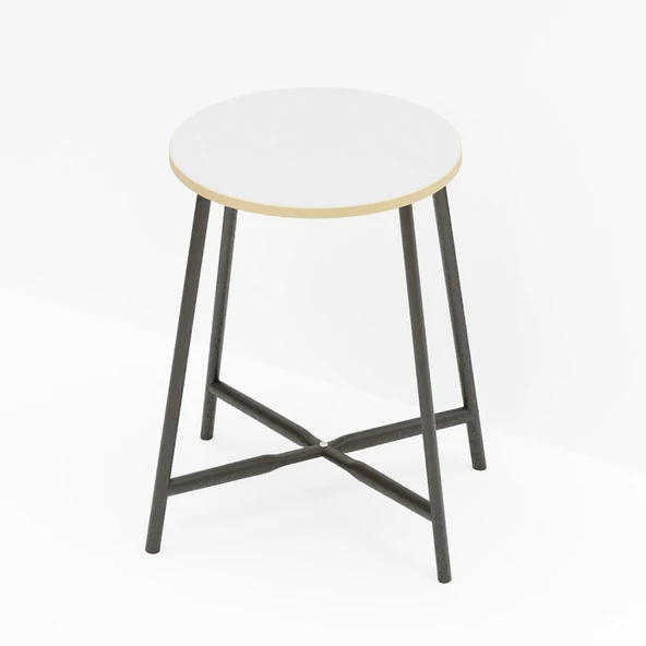 Eportatif Tabure Sandalye Mutfak Sandalyesi Beyaz 1478 - 2