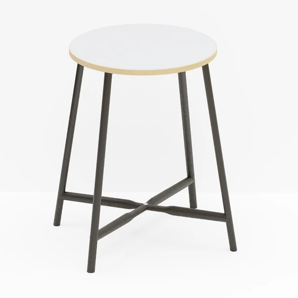 Eportatif Tabure Sandalye Mutfak Sandalyesi Beyaz 1478