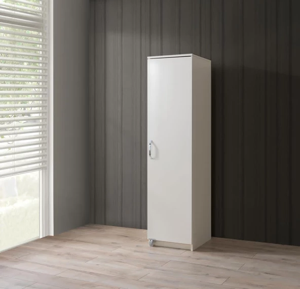 Çok Amaçlı Tek Kapaklı Mutfak Erzak Kiler Dolabı 45x52x180cm - Resim 2