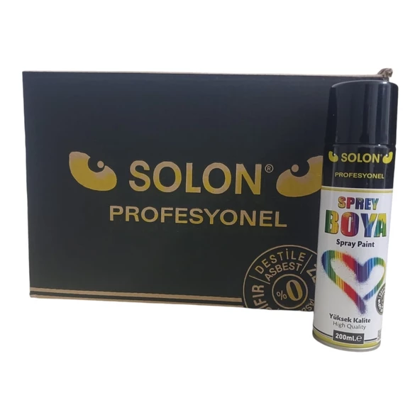 30 Adet (1 Koli) Sprey Boya Parlak Siyah 200 Ml.