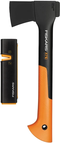 Fiskars XS, X7 Parçalama Baltası + Bileme Aparatı Seti