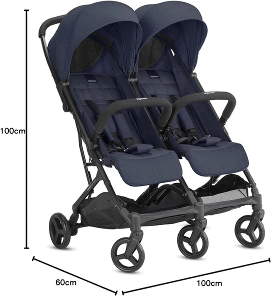 Inglesina Sketch ikiz Bebek Arabası - Navy SKTCHIKIZ - 6