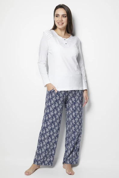 DoReMi White-Black Bayan Pijama Takımı - 6