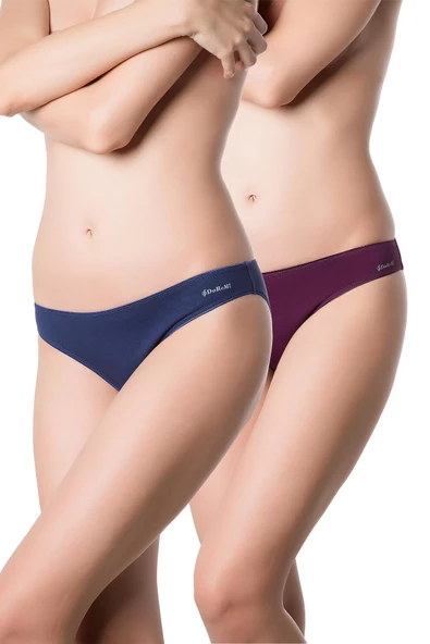 DoReMi 2'Li Günlük Penye Rahat Kalıp Kadın Slip Külot - Resim 8