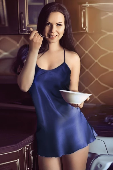 Miorre İnce Askılı Mini Saten Gecelik-377 - Resim 5