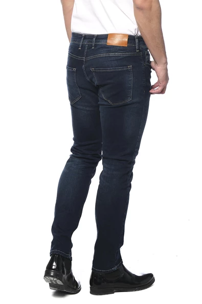 Erkek Slim Fit Yıkamalı Likralı Jean Kot Pantolon - 11