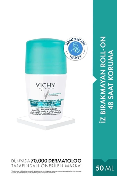 Vichy Terleme Karşıtı İz Bırakmayan 50 ml Deo Roll-On
