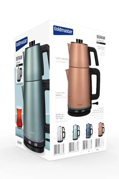 Goldmaster Sefam BY-5314 2200 W Çelik Çay Makinesi Inox - 4