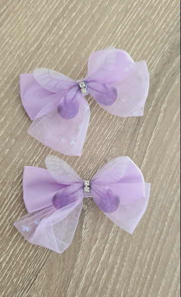 Kelebekli Kız Çocuk Toka 2li - Resim 9